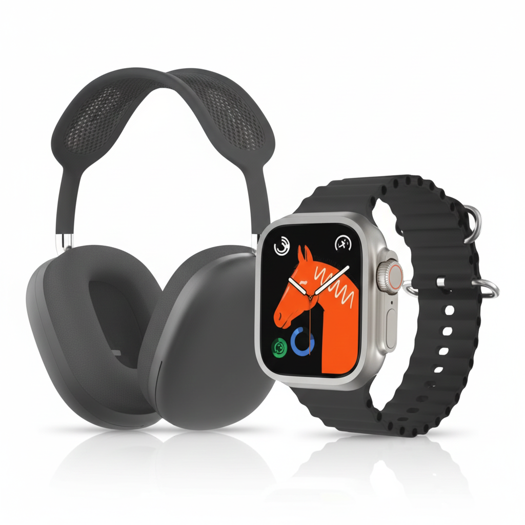P9 Ultra Smart Watch with Wireless Headphones